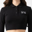 APRILE CROP TOP POLO WOMEN BLACK