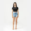 KAIA CROP TOP WOMEN BLACK