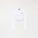 APRILE CROP TOP POLO WOMEN WHITE