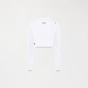 APRILE CROP TOP POLO WOMEN WHITE