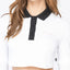 CARBY POLO CROP TOP WOMEN WHITE