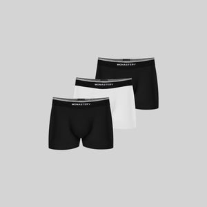 EXCELERO PACK BOXER MEN BLACK- WHITE- BLACK - Monastery