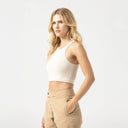 HYWEL KNITTED TOP WOMEN WHITECAP GRAY