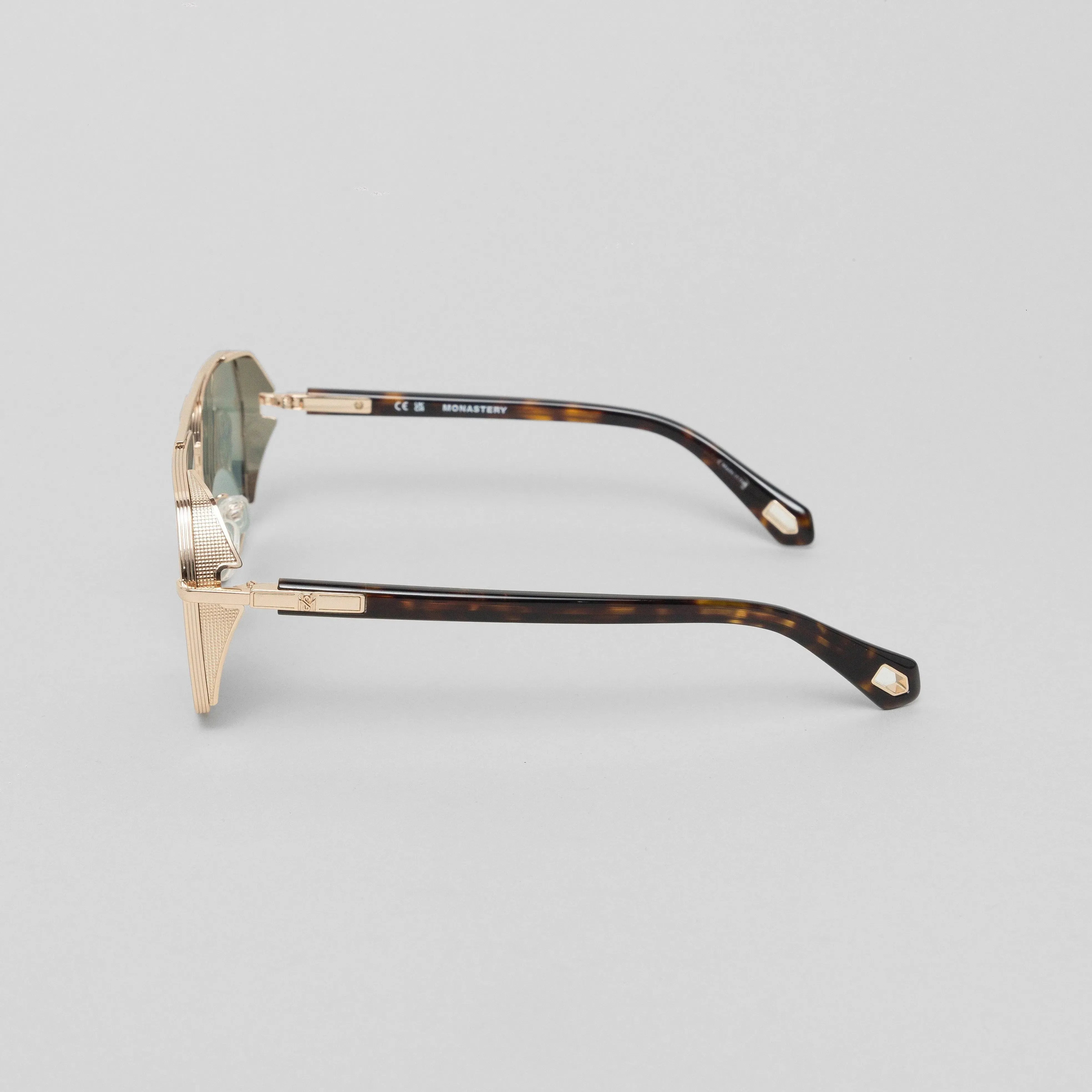 MOAD SUNGLASSES SHINY GOLD DEMI GREEN - Monastery