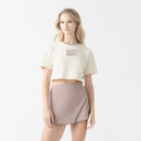 NOORA CROP TOP WOMEN WHITE ASPARAGUS