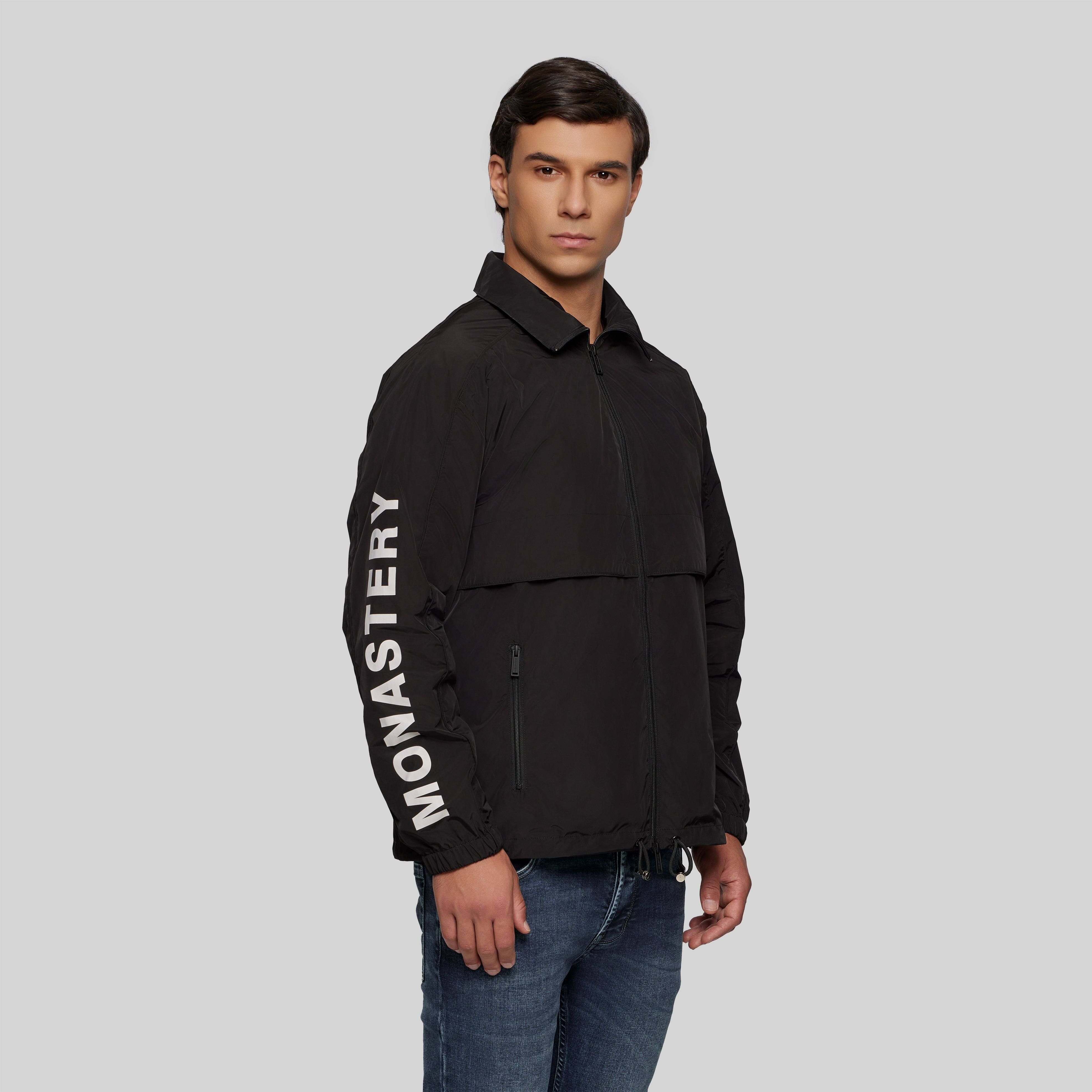 RIDKOT BLACK WINDBREAKER | Monastery Couture