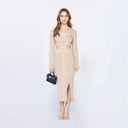SOSIE KNITTED CROP TOP WOMEN WARM TAE