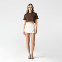 TORR CROP TOP WOMEN BROWN