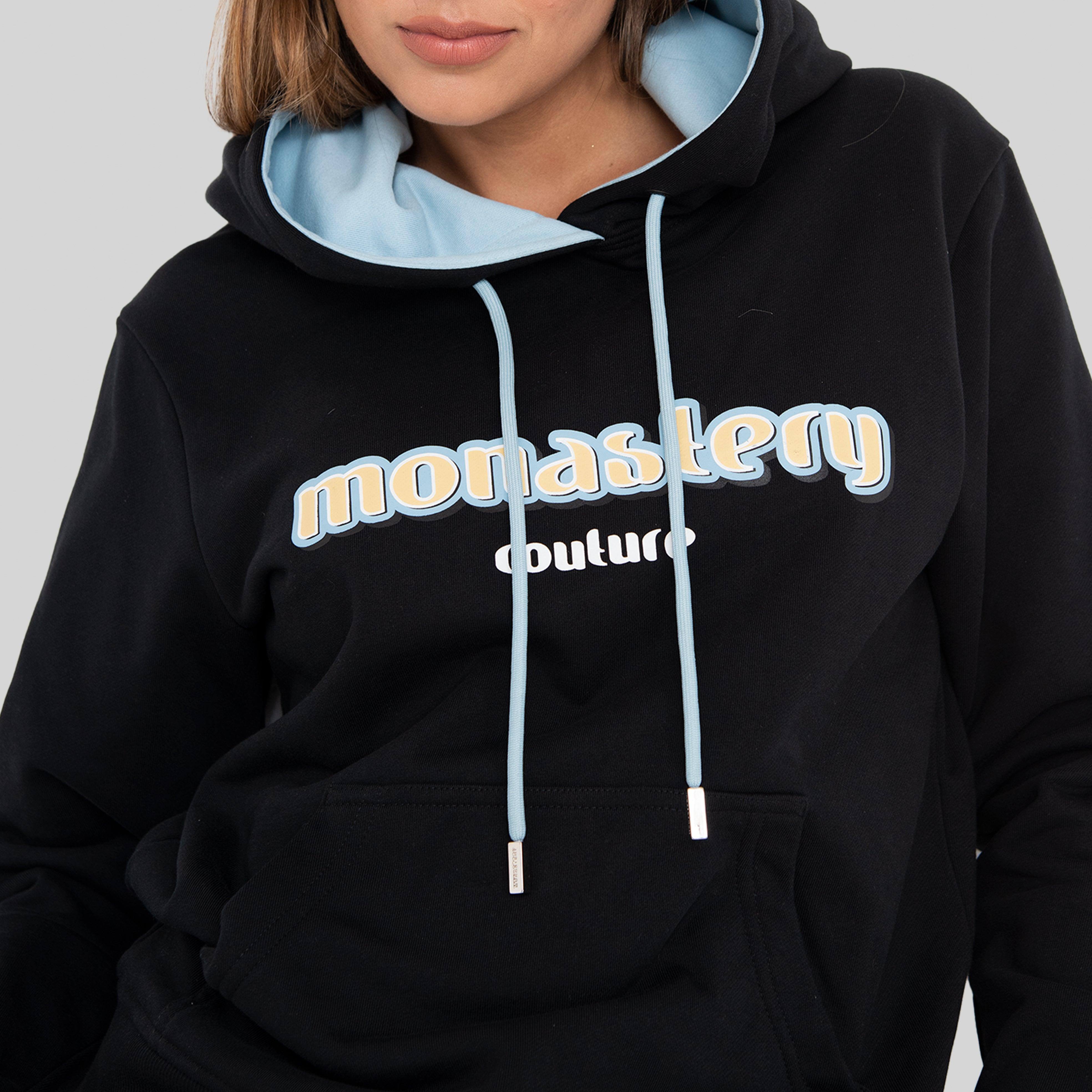 AQUARIUS BLACK HOODIE | Monastery Couture