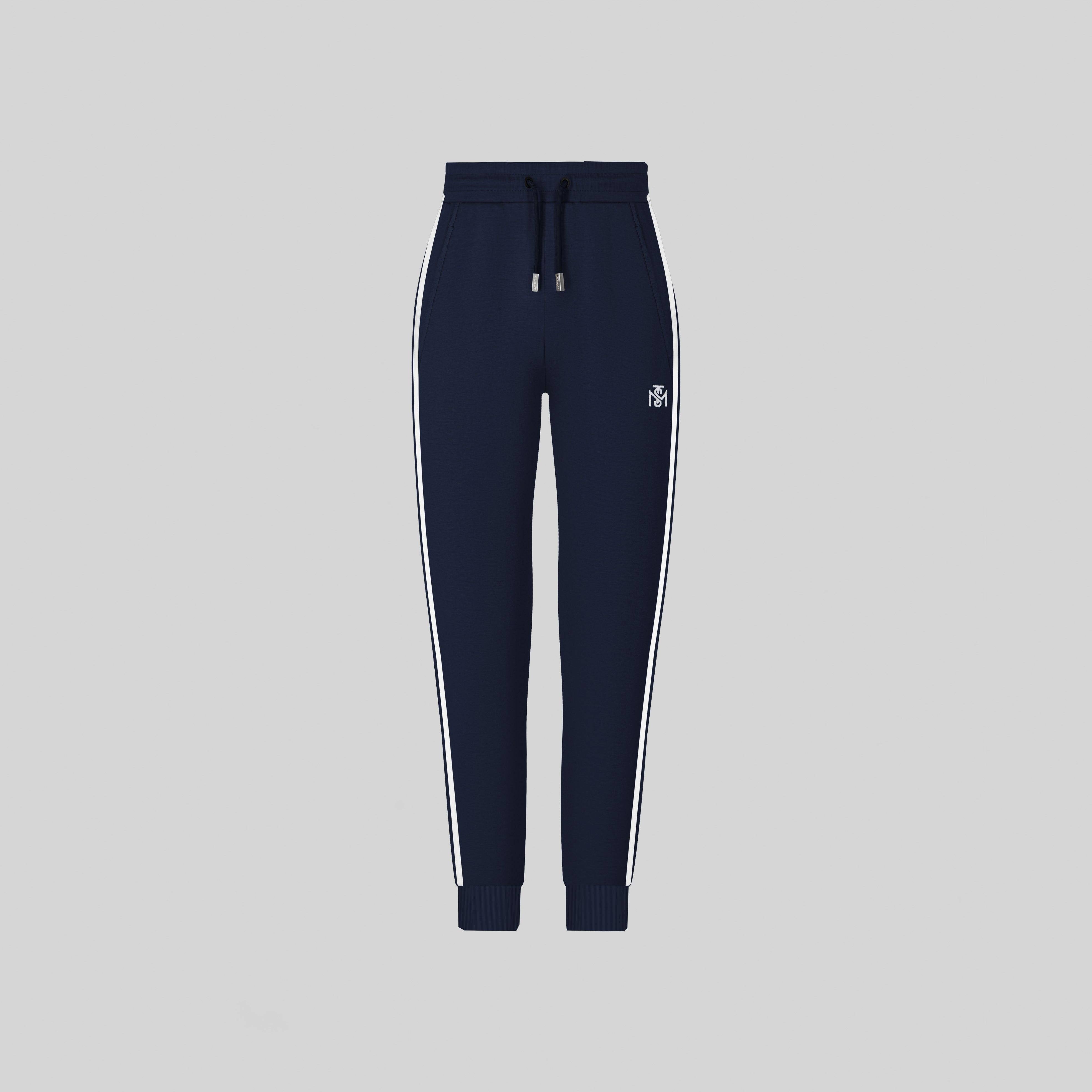 BERENICES NAVY SPORT TROUSERS | Monastery Couture