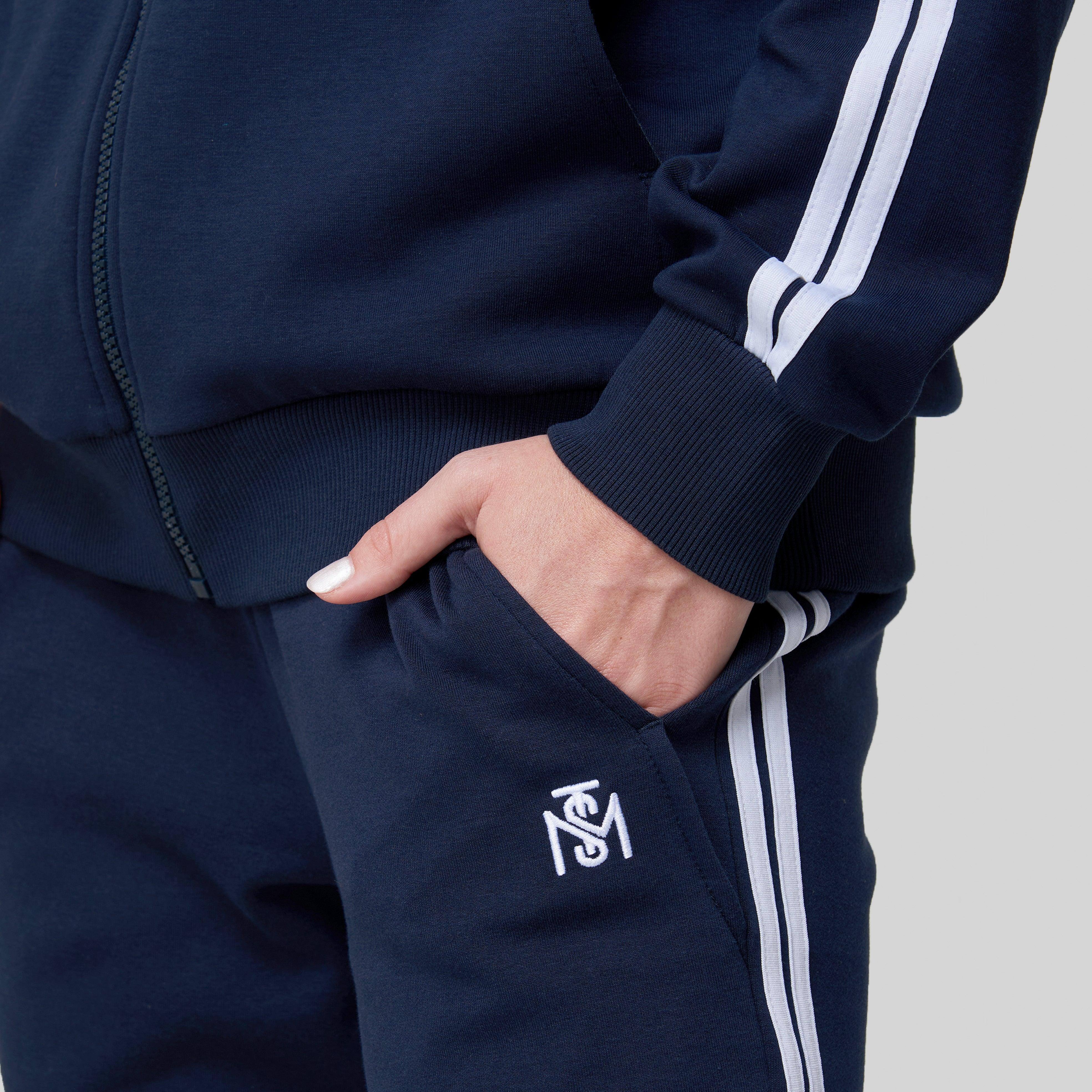 BERENICES NAVY SPORT TROUSERS | Monastery Couture