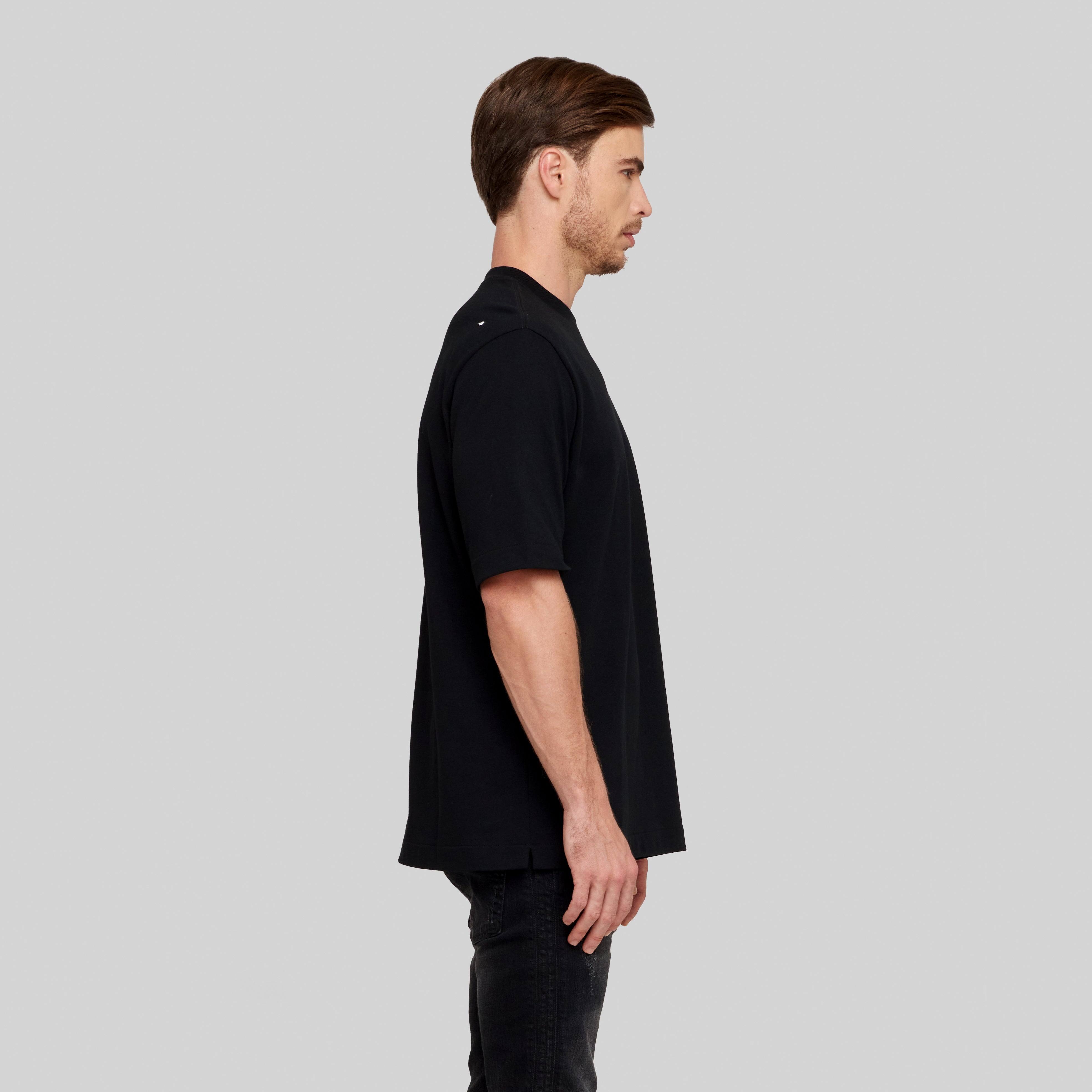 ISHA BLACK T-SHIRT OVERSIZE | Monastery Couture