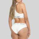 SOFIA WHITE SPORT BRA | Monastery Couture